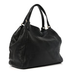Pebbled Calfskin Medium Soho Chain Shoulder Bag Black