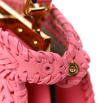 Vitello King Shiny Nappa Intreccio Petite Peekaboo I SEE U Satchel Pink Dalia
