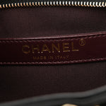 Lambskin Chain Frame Shoulder Bag Black