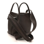 Grained Calfskin Small Bale Bag Dark Brown
