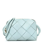 Lambskin Maxi Intrecciato Small Cassette Camera Bag Teal Washed