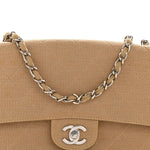 Jersey Quilted Medium Single Flap Beige