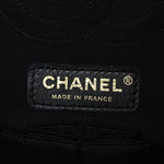 Patent Quilted Sparkle Glitter Medium Double Flap Black