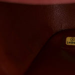 Caviar Quilted Jumbo Double Flap Dark Red