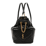 Lambskin Matelasse Monogram Joe Backpack Black