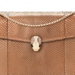 Metallic Snakeskin Serpenti Forever Medium Shoulder Bag Gold
