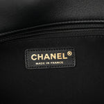 Lambskin Braided Woven Medium Boy Flap Navy Black