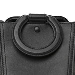 Silky Calfskin Mini Rider's Top Handle Bag Black