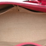 Dollar Calfskin Mini Swing Top Handle Bag Peonia Flower