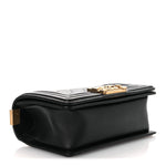 Lambskin Quilted Small Boy Flap Black