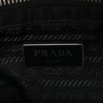 Re-Nylon Quilted Padded Flap Shoulder Bag Black