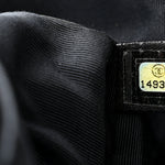 Lambskin Bubble Quilt Small Double Bowling Bag Black