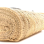 Raffia Basket Tote Bag Natural White