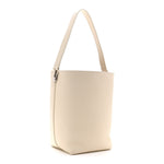 Grained Calfskin Small N/S Hook Tote Ivory