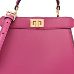 Shiny Nappa Petite Peekaboo I SEE U Satchel Ciclamino Pilar