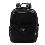 Re-Nylon Saffiano Zip Backpack Black