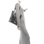 Metallic Crumpled Calfskin Chain 20s Signe Tote Silver