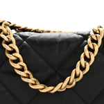 Goatskin Quilted Maxi Chanel 19 Flap Black