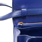 Box Calfskin Medium Classic Box Flap Bag Indigo