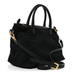 Tessuto Nylon Saffiano Shopping Tote Black