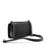 Caviar Quilted Medium Boy Flap Black