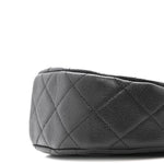 Caviar Quilted Small Messenger Flap Black