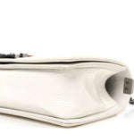 Patent Tweed Medium Boy Flap White