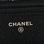 Caviar Quilted CC Turnlock Wallet On Chain WOC Black