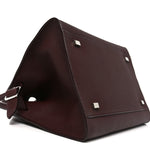 Grained Calfskin Soft Margaux 10 Bag Dark Mocha