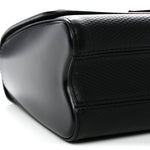 Calfskin Trompe L'oeil Twist Shoulder Bag MM Black Brown