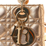 Metallic Lambskin Cannage Small My ABCDior Lady Dior Rose Gold