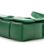 Lambskin Maxi Intrecciato Cassette Crossbody Bag Racing Green