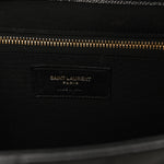 Grain De Poudre Matelasse Chevron Large Monogram Satchel Black