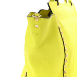 Vitello Medium Rockstud Tote Yellow Fluo