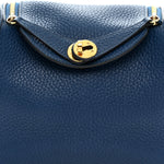 Taurillon Clemence Mini Lindy 20 Deep Bleu