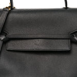 Grained Calfskin Mini Belt Bag Black