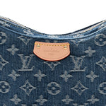 Monogram Denim Croissant MM Blue