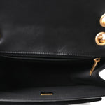 Aged Calfskin Quilted Double You Backpack Black
