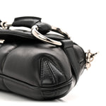 Nappa Vertical Matelasse Small Maxi Horsebit Chain Shoulder Bag Black