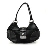 Tessuto Nylon Moon Shoulder Bag Black