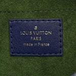 Lambskin Embossed Monogram Square Bag Blue Green
