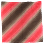 Silk Wool Monogram Tie Dye Shawl Rose