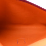 Veau Doblis Suede Chevre Mysore Mini 20 Jige Clutch Orange Cyclamen