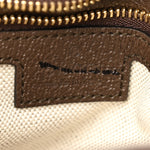 GG Supreme Monogram Textured Dollar Calfskin Web Medium Blondie Top Handle Shoulder Flap Bag Beige Ebony New Acero
