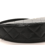 Caviar Quilted Clutch With Chain Black