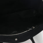 Linen Calfskin Rive Gauche Tote Black
