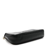 Pebbled Calfskin Medium Soho Flap Crossbody Black