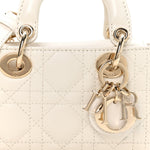 Lambskin Cannage Micro Lady D-Joy Latte