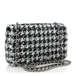 Sequin Houndstooth Small Flap Black White