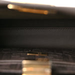 Vitello Seta Suede FF Mini Peekaboo Iconic Satchel  Chocolate Sigaro Marrone